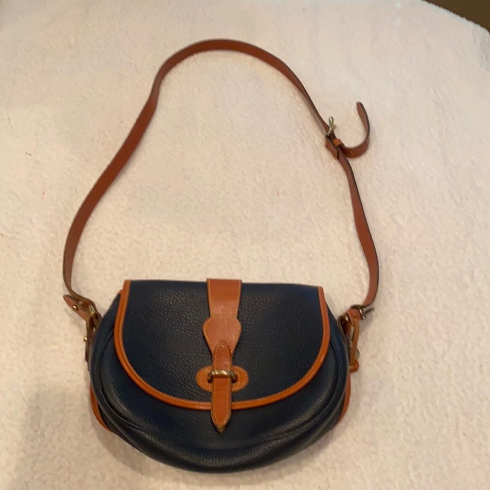 DOONEY AND BOURKE Navy and Brown Leather Purse